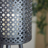 Decmode Large Round Pierced Black Metal Lantern Candle Holder with Tripod Base & Quatrefoil Pattern, 8' x 32' EasyOptionXY LLC