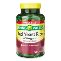 Spring Valley Red Yeast Rice Supplement; 600 mg; 120 Count EasyOptionXY LLC
