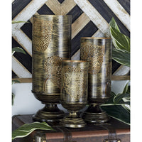 DecMode 9", 13", 16"H Eclectic Lantern, Brown, 3 - Pieces EasyOptionXY LLC