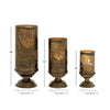 DecMode 9", 13", 16"H Eclectic Lantern, Brown, 3 - Pieces EasyOptionXY LLC