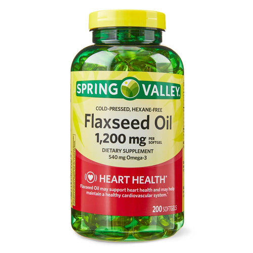 Spring Valley Flaxseed Oil Softgels Dietary Supplement; 1200 mg; 200 Count EasyOptionXY LLC