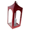 Shop4Omni 15 Inch Decorative Lantern Centerpiece with Flickering LED Candle / Red EasyOptionXY LLC