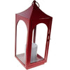 Shop4Omni 15 Inch Decorative Lantern Centerpiece with Flickering LED Candle / Red EasyOptionXY LLC