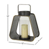 DecMode Indoor 11"W, 15"H Industrial Iron Lantern Black, 1-Piece EasyOptionXY LLC