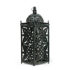 Noble House Parkman Iron Large Handcrafted Decorative Lantern, Black Patina EasyOptionXY LLC