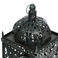 Noble House Parkman Iron Large Handcrafted Decorative Lantern, Black Patina EasyOptionXY LLC