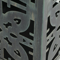 Noble House Parkman Iron Large Handcrafted Decorative Lantern, Black Patina EasyOptionXY LLC