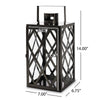 Farnsworth Stainless Steel Outdoor 14" Lantern, Black EasyOptionXY LLC