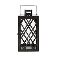 Farnsworth Stainless Steel Outdoor 14" Lantern, Black EasyOptionXY LLC