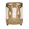 DecMode Gold Metal Pillar Hurricane Lamp EasyOptionXY LLC