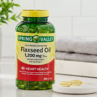 Spring Valley Flaxseed Oil Softgels Dietary Supplement; 1200 mg; 200 Count EasyOptionXY LLC