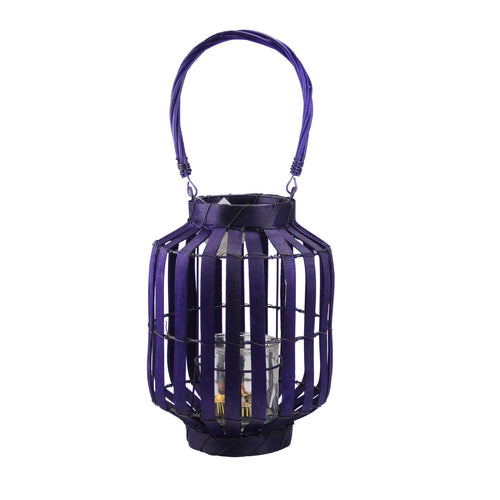 20" Tropicalia Deep Purple Cabana Tiki Bar Votive Candle Holder Lantern EasyOptionXY LLC