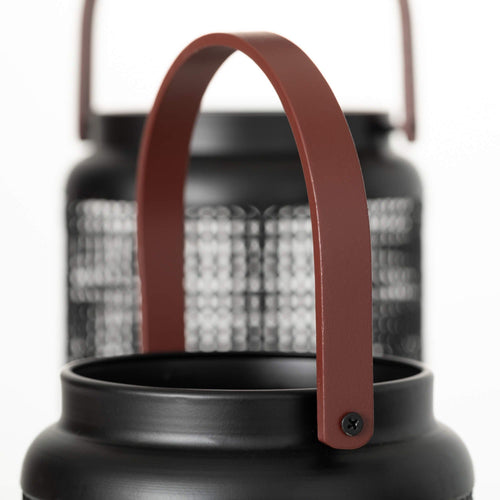 Sullivans 10.5" & 7.25" Modern Black Caged Lantern Set of 2, Metal EasyOptionXY LLC