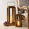 Sullivans 24.25" & 18" Modern Metal Gold Lantern Set of 2 EasyOptionXY LLC