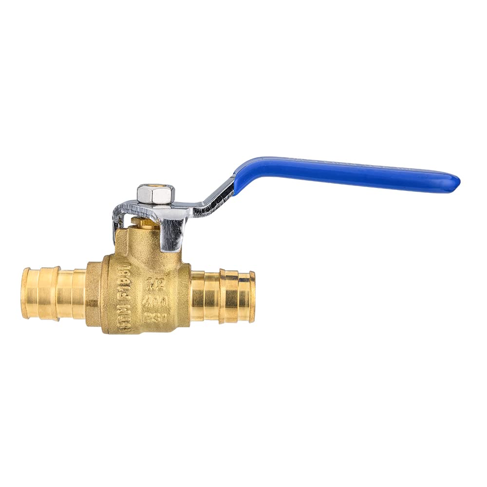 10 Pcs 1/2" PEX Expansion Ball Valve, Blue (Lead Free) Plumbingsell
