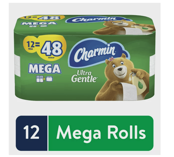 Charmin Ultra Gentle Toilet Paper, 12 Mega Rolls EasyOptionXY LLC