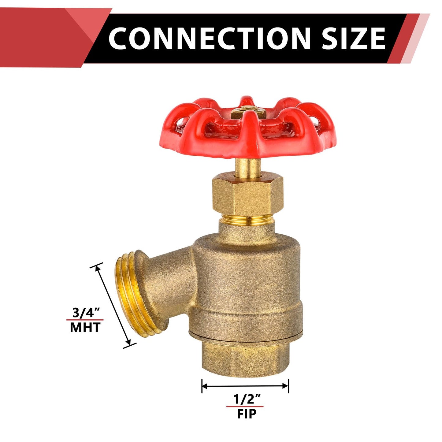 10 Pcs 1/2" FIP x 3/4" MHT Bent Nose Garden Valve