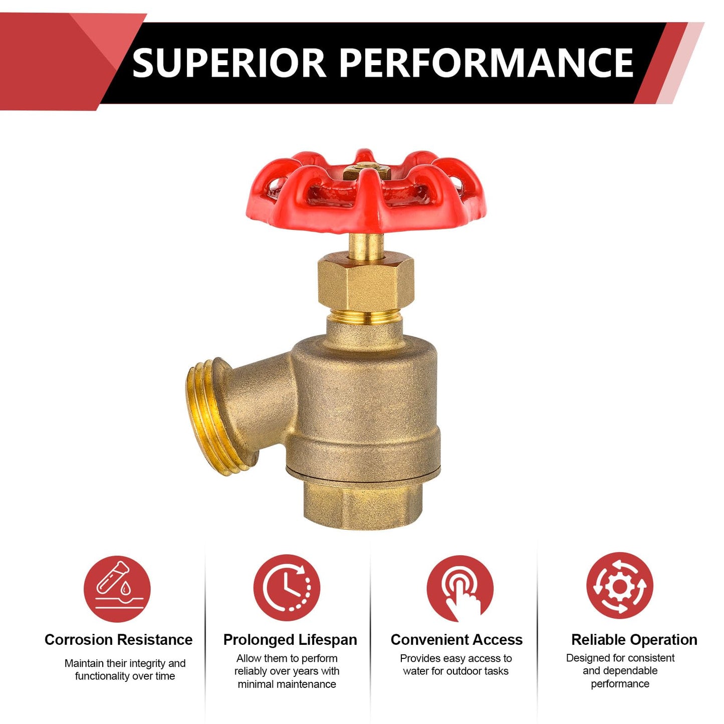 10 Pcs 1/2" FIP x 3/4" MHT Bent Nose Garden Valve
