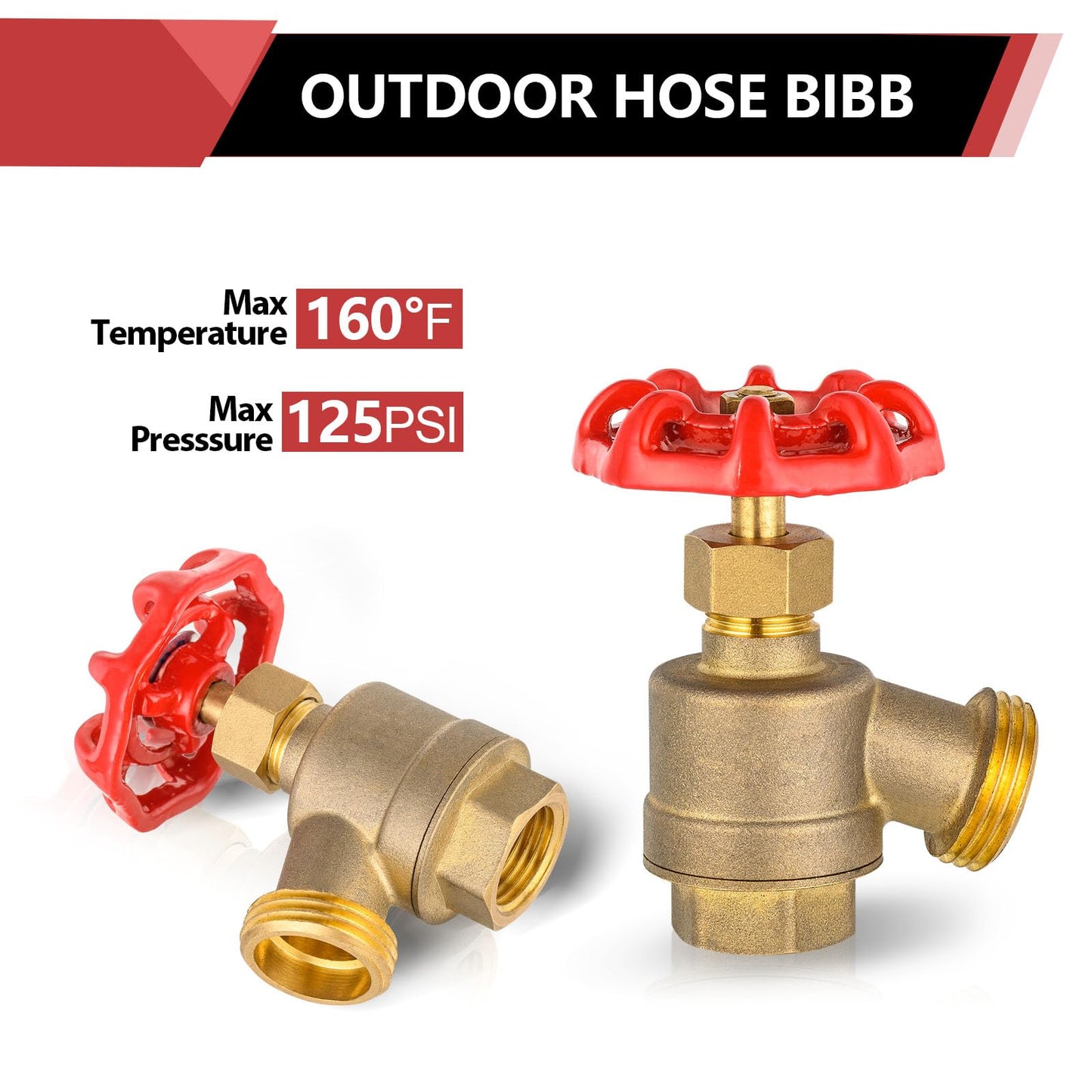 10 Pcs 1/2" FIP x 3/4" MHT Bent Nose Garden Valve