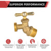 10 Pcs 1/2" MIP x 3/4" MHT Brass No-Kink Hose Bibb (Lead Free) Plumbingsell