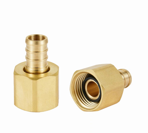 PEX-B Crimp 1/2" PEX x 1/2" Female NPT Brass Swivel Adapter (Lead Free) Plumbingsell