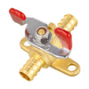 1/2" PEX Crimp Drop Ear Butterfly Ball Valve, Red (Lead Free) Plumbingsell