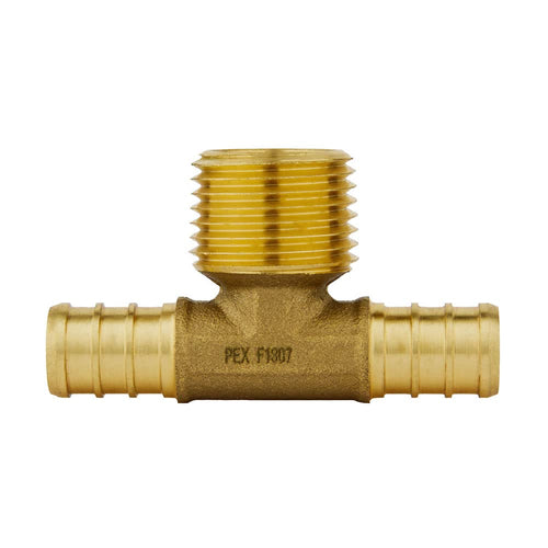 PEX-B Crimp Male Tee 3/4" PEX x 3/4" PEX x 1/2" Male Tee (Lead Free) Plumbingsell