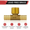 PEX-B Crimp Male Tee 1/2" PEX x 1/2" PEX x 1/2" Male Tee (Lead Free) Plumbingsell