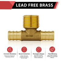 PEX-B Crimp Male Tee 1/2" PEX x 1/2" PEX x 1/2" Male Tee (Lead Free) Plumbingsell