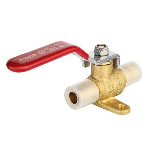 1/2" PEX Crimp Drop Ear Ball Valve, Red (Lead Free) Plumbingsell
