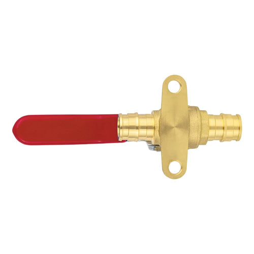 1/2" PEX Crimp Drop Ear Ball Valve, Red (Lead Free) Plumbingsell