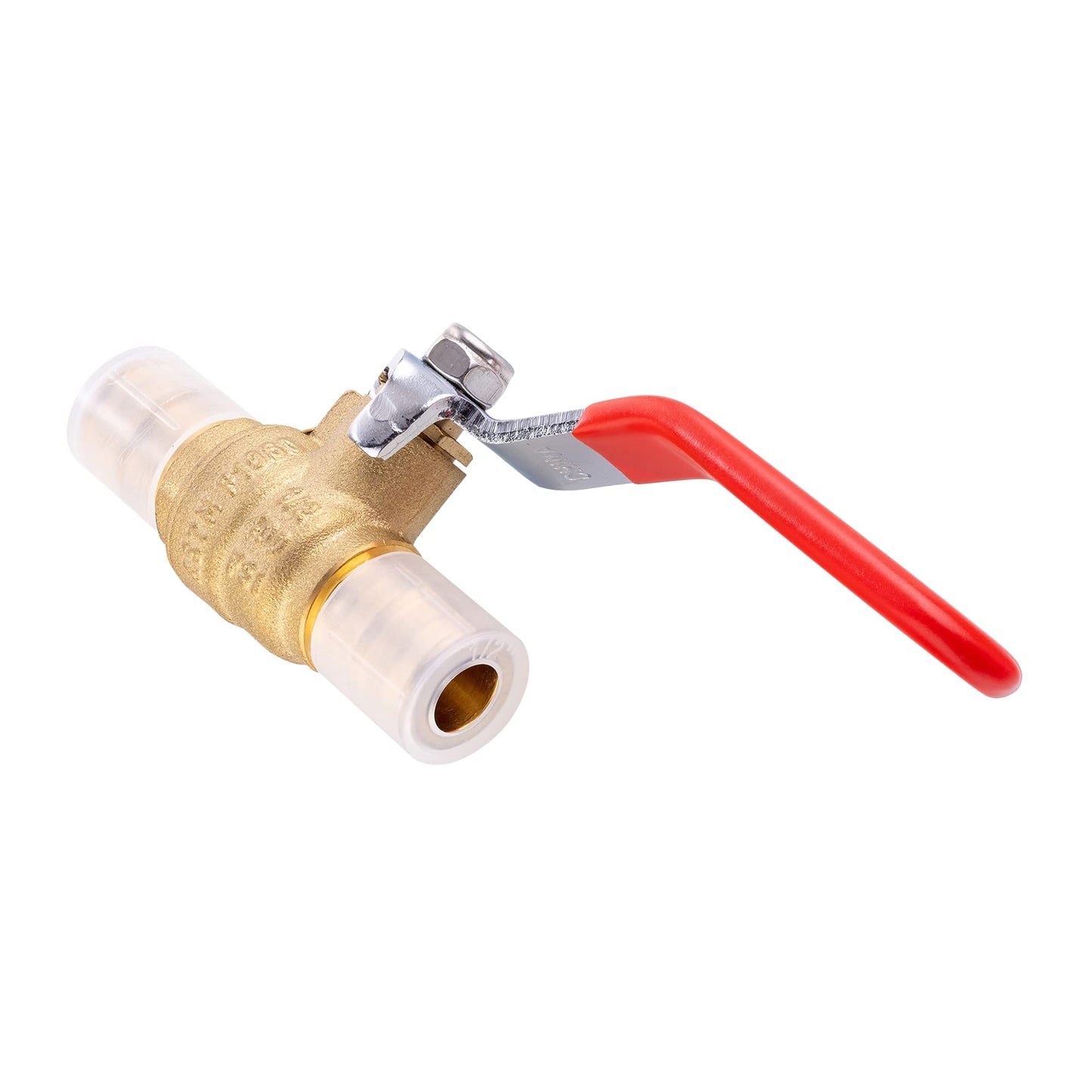 10 Pcs 1/2" PEX Expansion Ball Valve, Red (Lead Free)