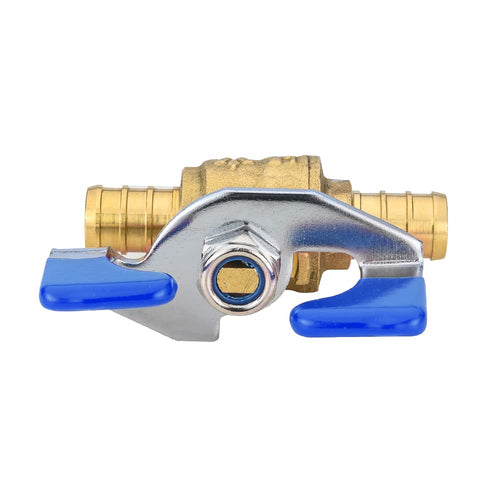 1/2" PEX Crimp Butterfly Ball Valve, Blue (Lead Free) Plumbingsell