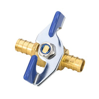 1/2" PEX Crimp Butterfly Ball Valve, Blue (Lead Free) Plumbingsell