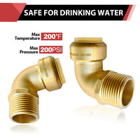 1/2" x 1/2" M Push Fit Male Elbow