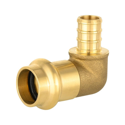 1/2" Press x 1/2" PEX Crimp Brass Elbow (Lead Free) Plumbingsell