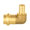 1/2" Press x 1/2" PEX Crimp Brass Elbow (Lead Free) Plumbingsell