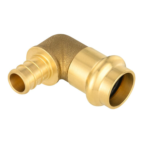 1/2" Press x 1/2" PEX Crimp Brass Elbow (Lead Free) Plumbingsell