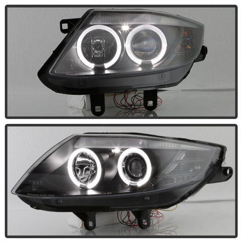 Spyder BMW Z4 03-08 Projector Headlights Xenon/HID Model Only - LED Halo Black PRO-YD-BMWZ403-HID-BK OffRoadUSA.com