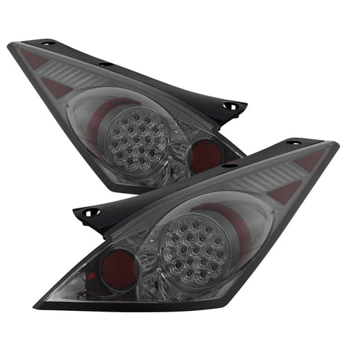 Spyder Nissan 350Z 03-05 LED Tail Lights Smoke ALT-YD-N350Z02-LED-SM OffRoadUSA.com