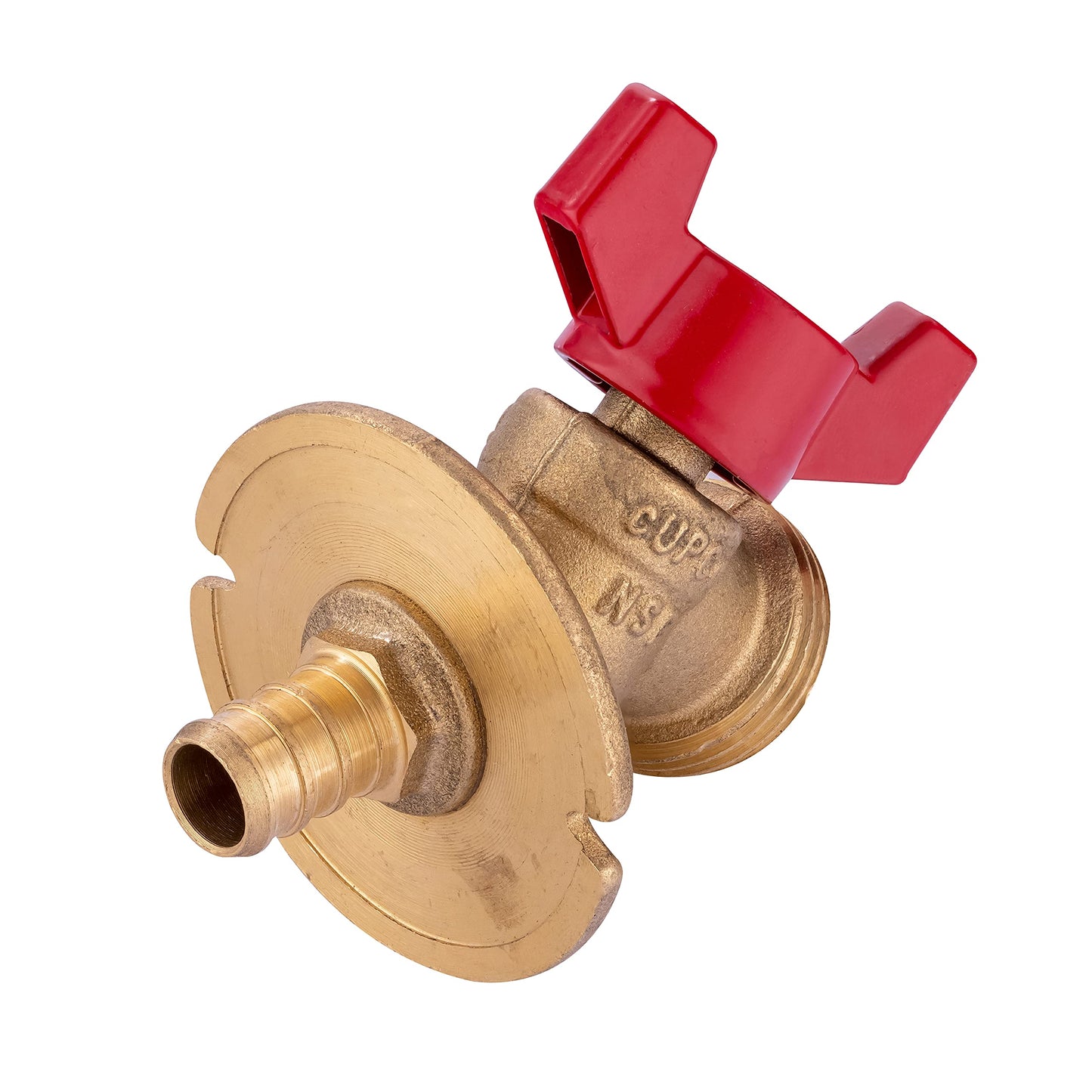 10 Pcs 3/4" PEX Crimp x 3/4" NH, PEX Sillcock, Red