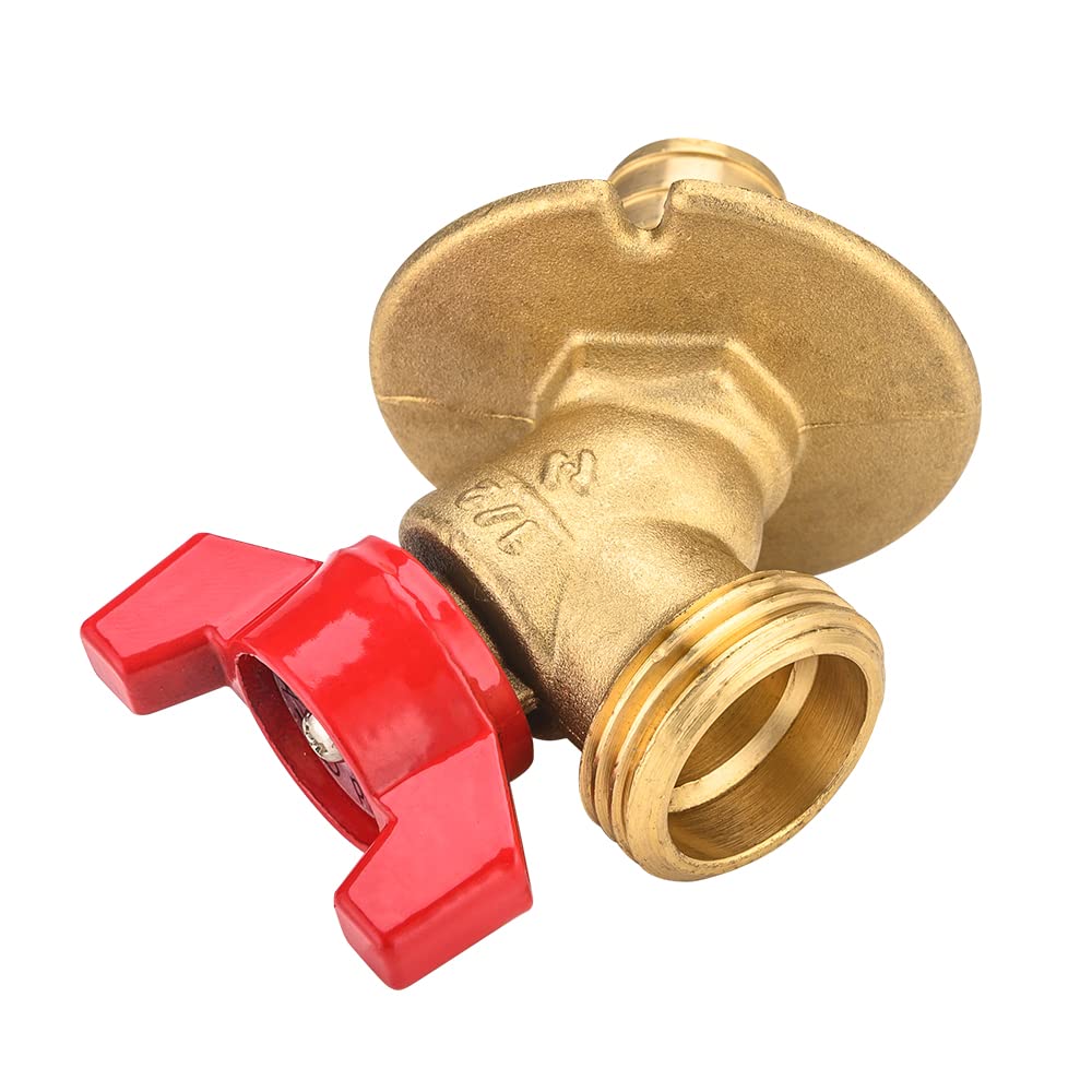 10 Pcs 3/4" PEX Crimp x 3/4" NH, PEX Sillcock, Red