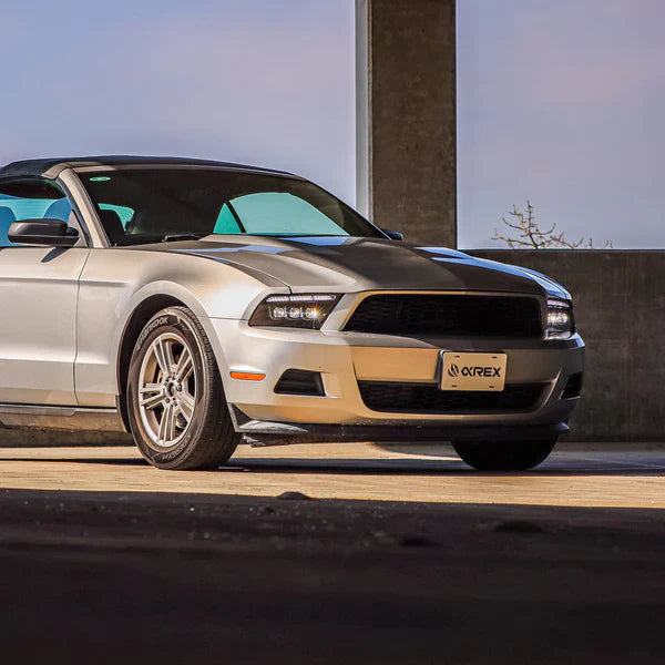 AlphaRex 13-14 Ford Mustang MK II NOVA-Series LED Projector Headlights Black