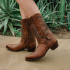 Soto Boots Women's Harness Boots | Brown Leather Harness Boots (M50039)