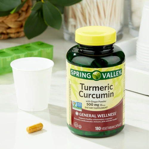 Spring Valley Turmeric Curcumin with Ginger Powder; 500 mg; 180 Count EasyOptionXY LLC