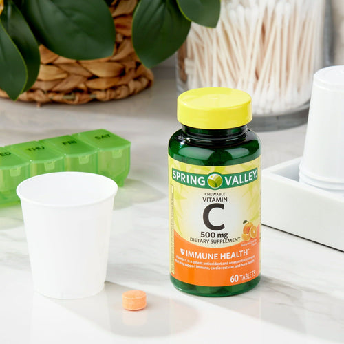 Spring Valley Vitamin C Chewable Tablets Dietary Supplement; 500 mg; 60 Count EasyOptionXY LLC
