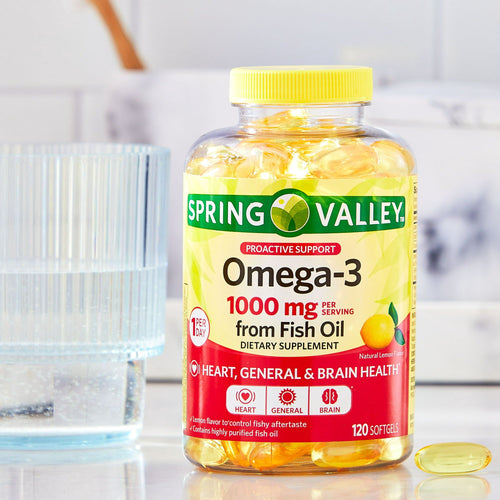 Spring Valley Omega-3 Fish Oil Soft Gels; 1000 mg; 120 Count EasyOptionXY LLC