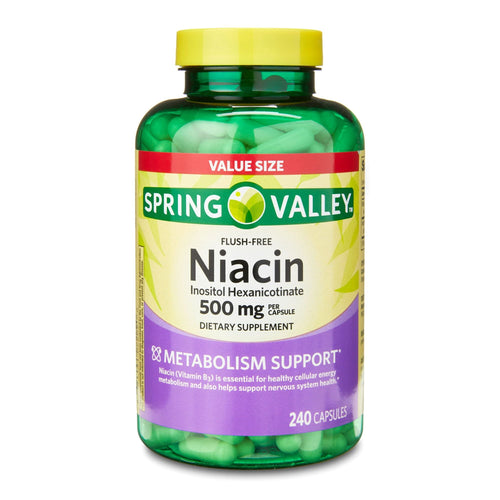 Spring Valley Niacin Supplement; 500 mg; 240 Count EasyOptionXY LLC