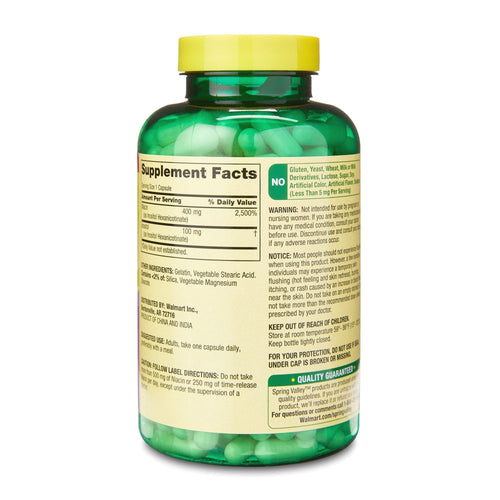 Spring Valley Niacin Supplement; 500 mg; 240 Count EasyOptionXY LLC