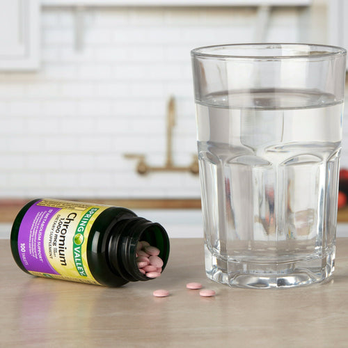 Spring Valley Chromium Tablets Dietary Supplement; 1; 000 mcg; 100 Count EasyOptionXY LLC